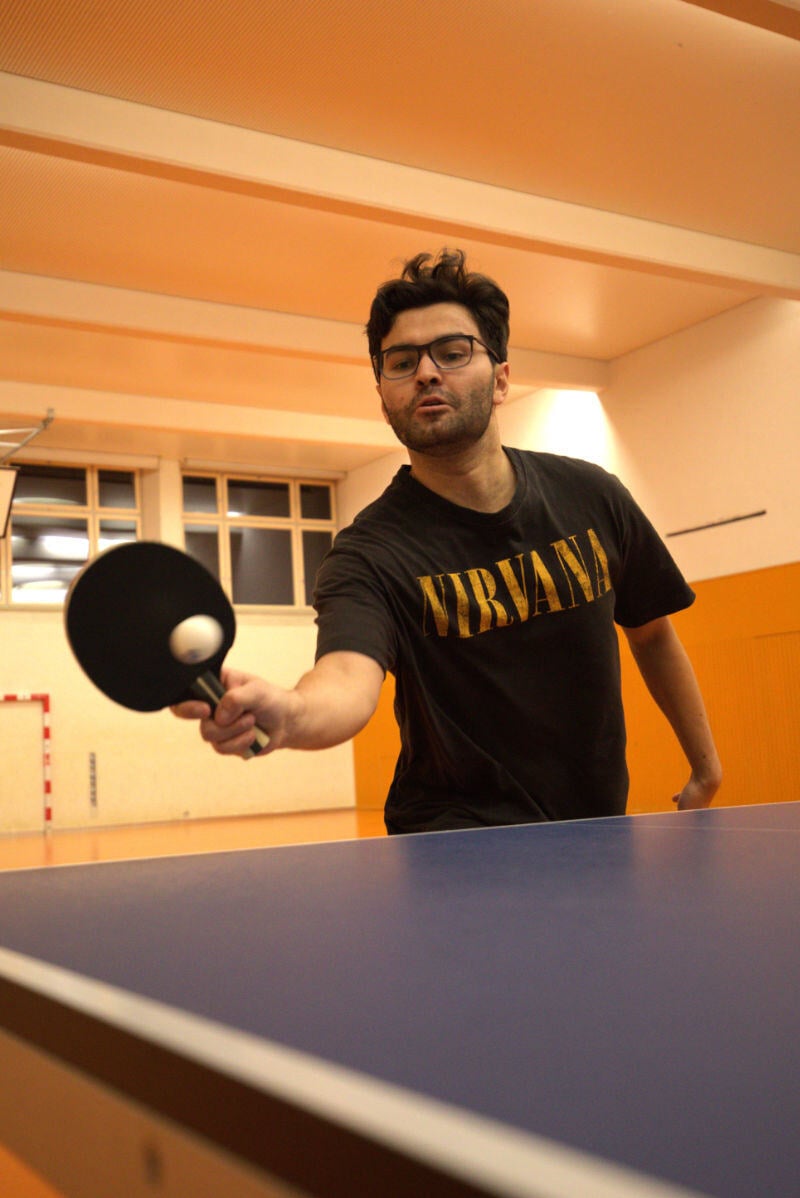Valentin Nakashima beim Tischtennis spielen